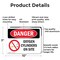 Signmission Oxygen Cylinders On Site Danger Sign, Aluminum, 10in W x 7in L, 2PK OS-2PACK-DS-A-710-L-2057 - alternate 4